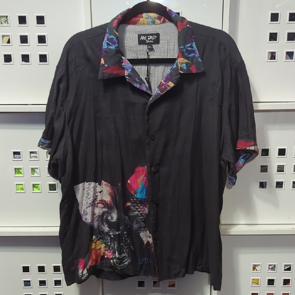 Black Multicolor Men's Shirt
